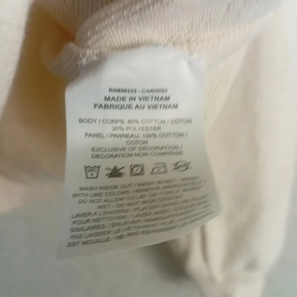 NIKE terrycloth Patchwork Oversized L/sleeve Sweater Gender Neutral cream XS-L - Picture 3 of 6